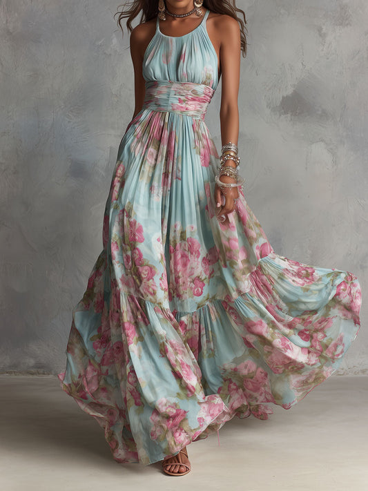 ✨ Vestido Maxi Bohemio - Estampado Floral.