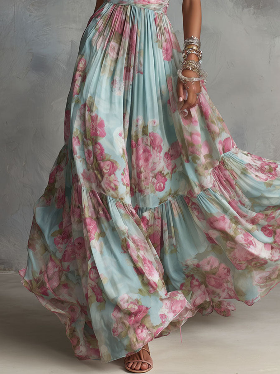 ✨ Vestido Maxi Bohemio - Estampado Floral.