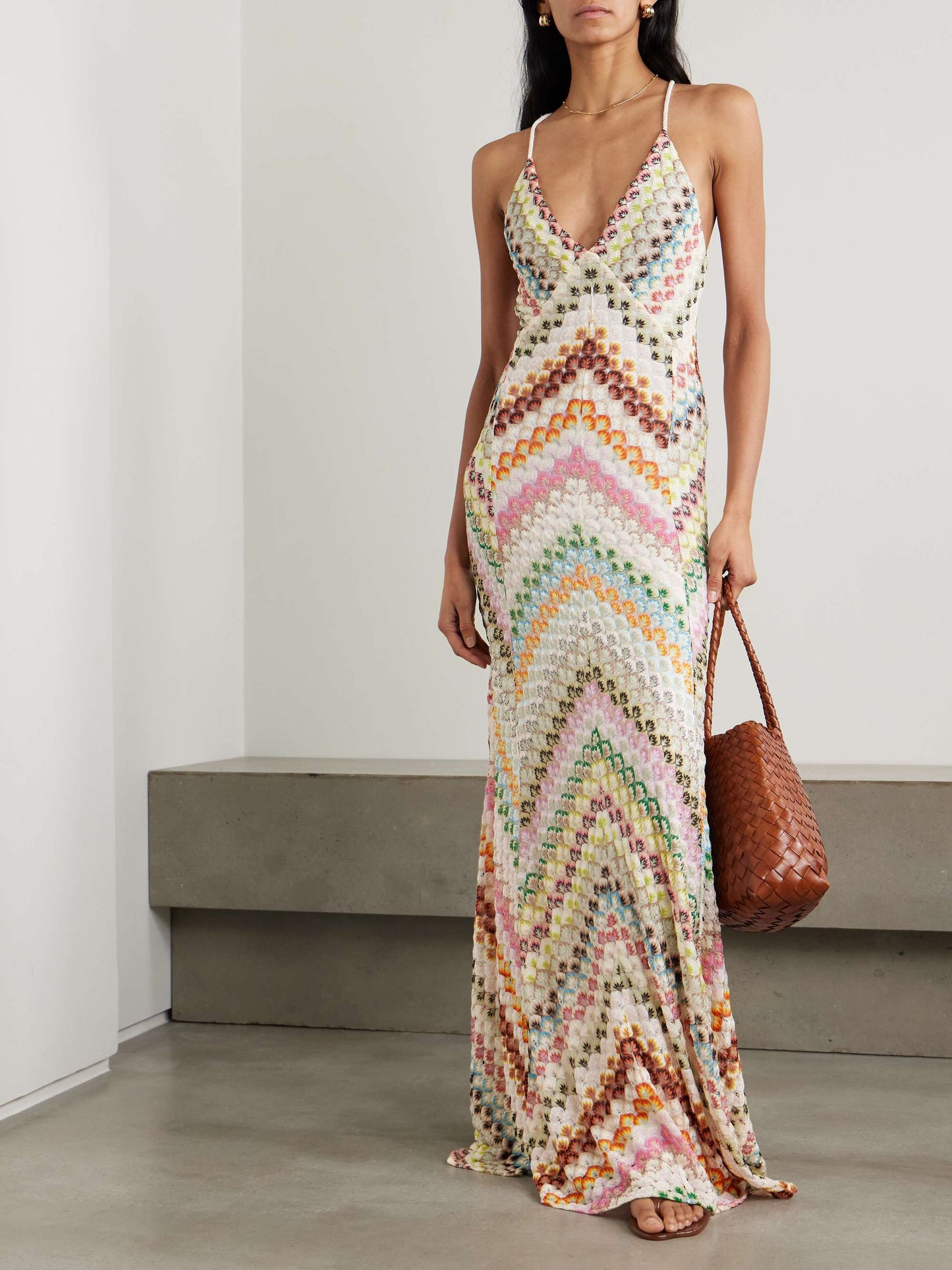 Vestido Valeria Espiga con Espalda Abierta.