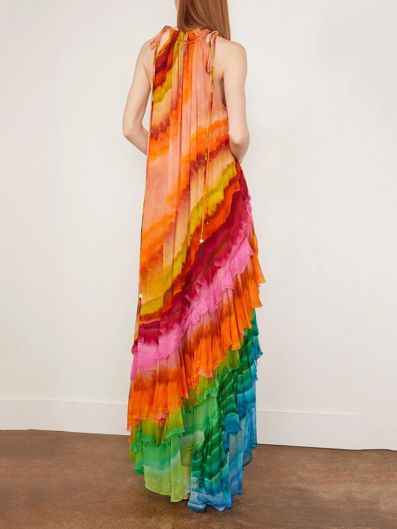 Vestido Arco Iris de volantes.