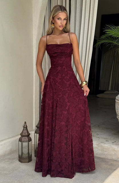 Vestido Élite Burdeos | Seducción Jacquard